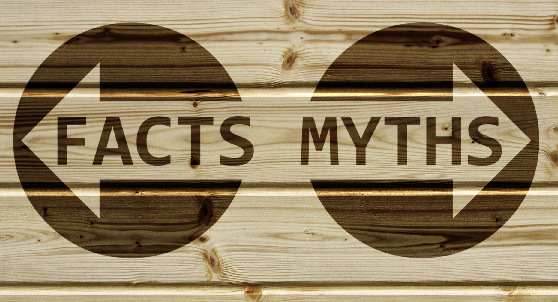 Cancer facts versus myths opposing directional arrows